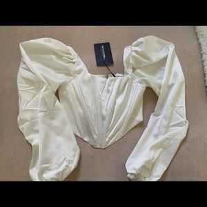 New/ PLT bustier long sleeve top